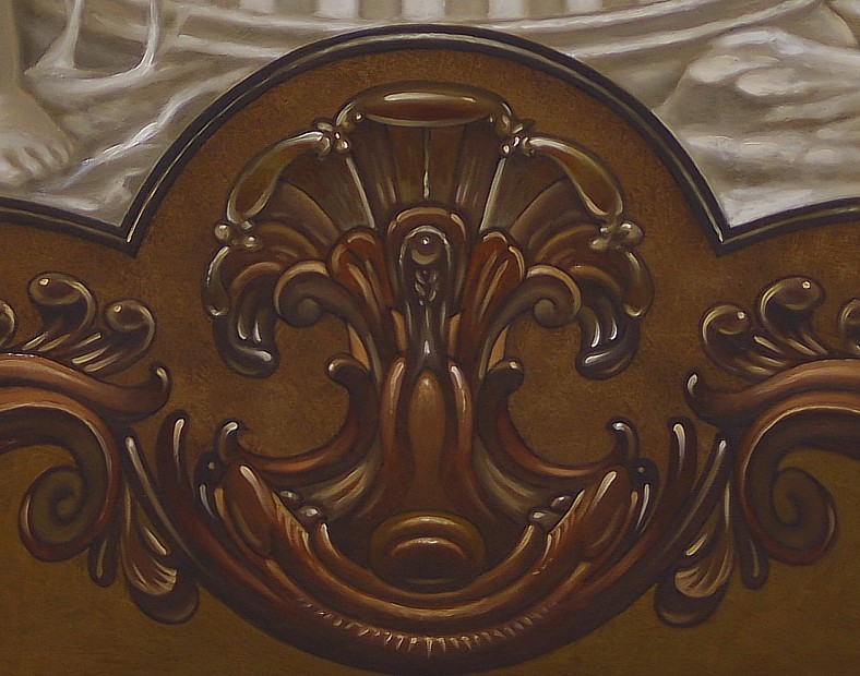 detail van een trompe-l'oeil